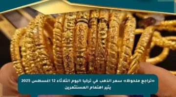 «تراجع ملحوظ» سعر الذهب في تركيا اليوم الثلاثاء 12 أغسطس 2025 يثير اهتمام المستثمرين